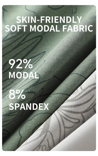 MiiOW Modal Men Underwear - 3Pcs Silky Skin-friendly Breathable Antibacterial Boxers