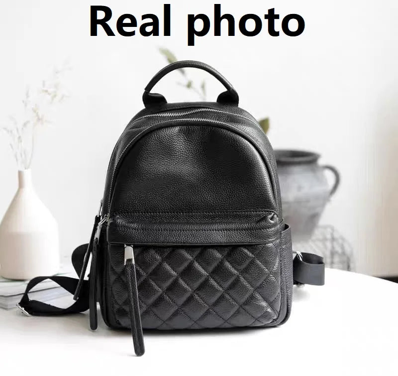 ZOOLER Full Skin 100%Genuine Leather Backpack Black Women's New Fashion Large Travel Bag Designer Business Need #SC1518