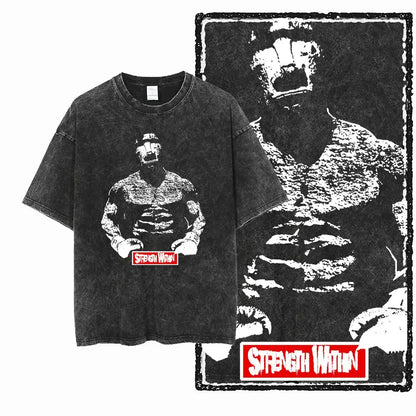 G22 Exclusive Vintage Streetwear Cotton Men's COOLMIND Graphic T-shirt | Acid Washed Big Size Cool O-neck Men's Tee Tshirt