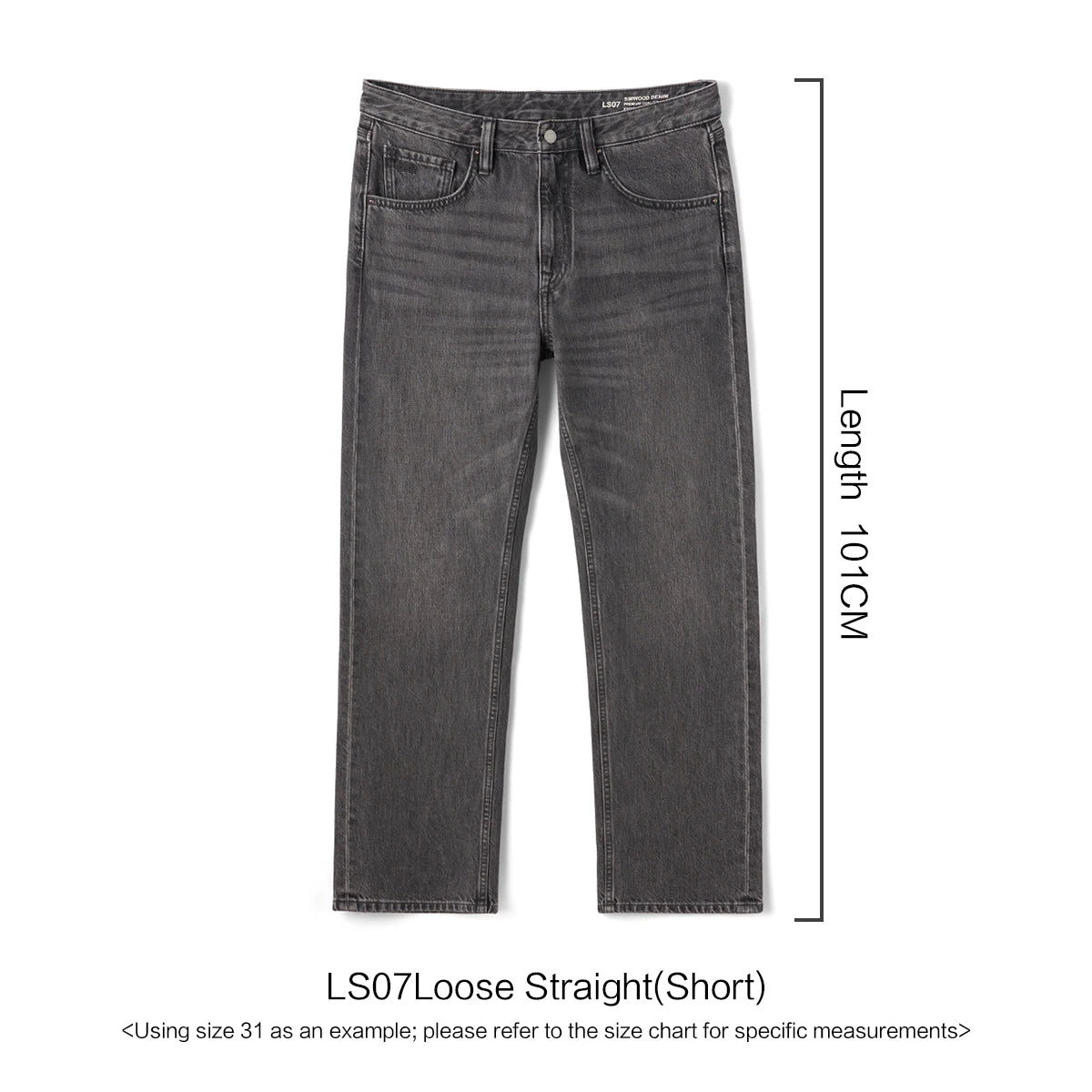 SIMWOOD 2026 Autumn Winter New Loose Straight 13oz 100% Cotton Fabric Jeans Men Washed Vintage Classical Denim Trousers