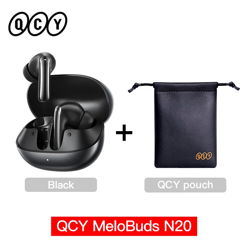 QCY MeloBuds N20 Earphones - Wireless Bluetooth 6.0 with 13mm Drivers and 50dB Adaptive Hybrid Noise Cancelling, 40Hrs Battery Life - ShopHub
