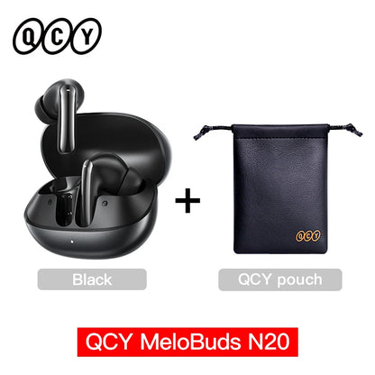 QCY MeloBuds N20 Earphones - Wireless Bluetooth 6.0 with 13mm Drivers and 50dB Adaptive Hybrid Noise Cancelling, 40Hrs Battery Life - ShopHub