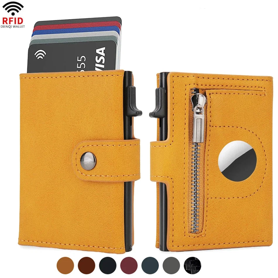 Carbon Fiber Rfid Blocking Mens Credit Card Holder Airtag Wallet