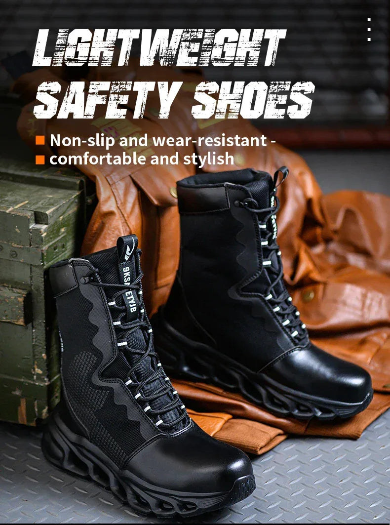 Kankeirr Indestructible Men's Steel Toe Work Boots - ShopHub