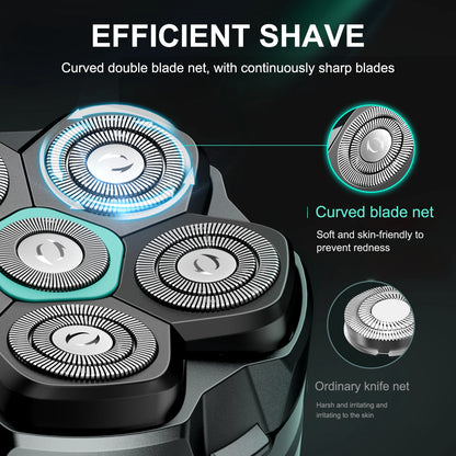 KENSEN Replaceable Blade S15 Head Shaver - Waterproof Stainless Steel Razor Blade for FK-8750 Cutter