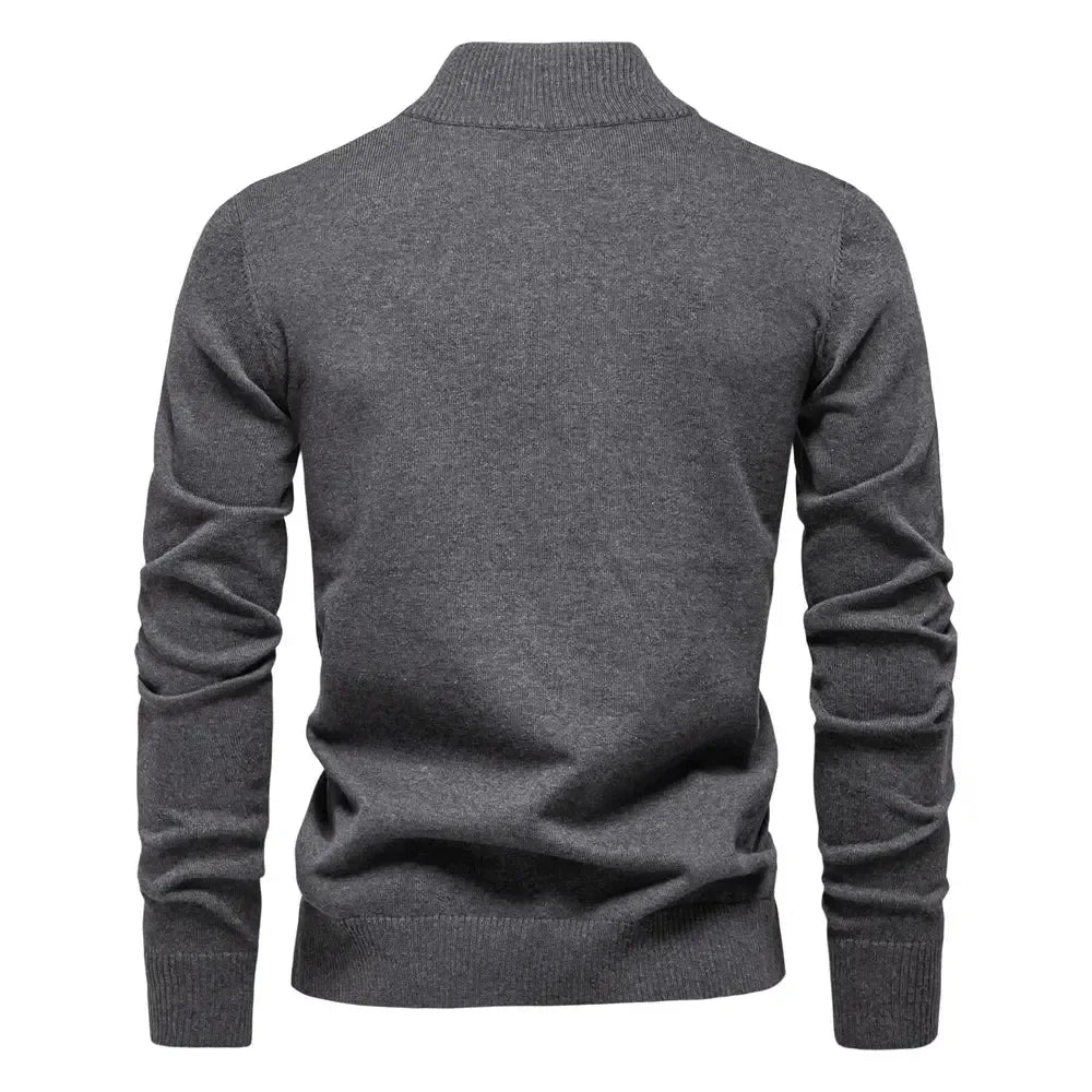 AIOPESON Men's Quarter Zip Cotton Pullover Sweaters - ShopHub