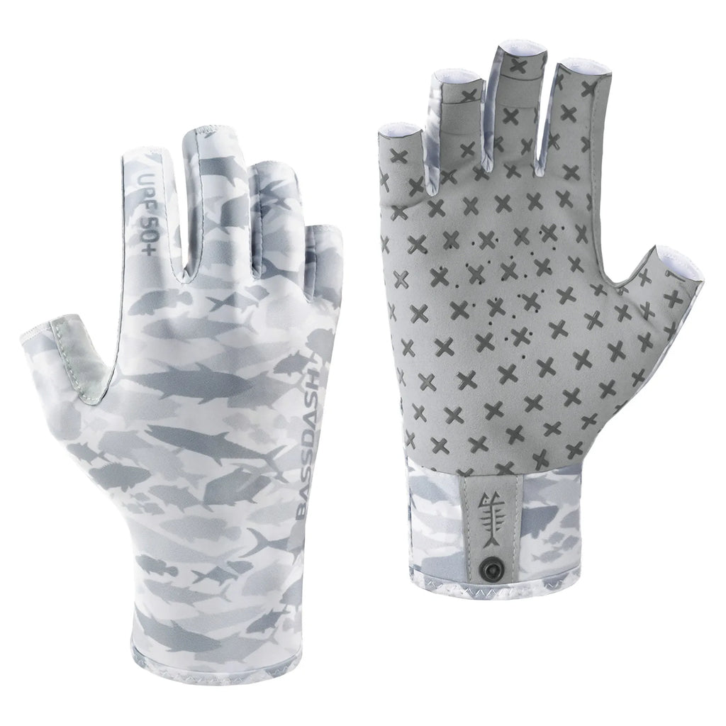 BASSDASH Breathable 3/4 Finger UPF 50+ Sun Gloves ShopHub
