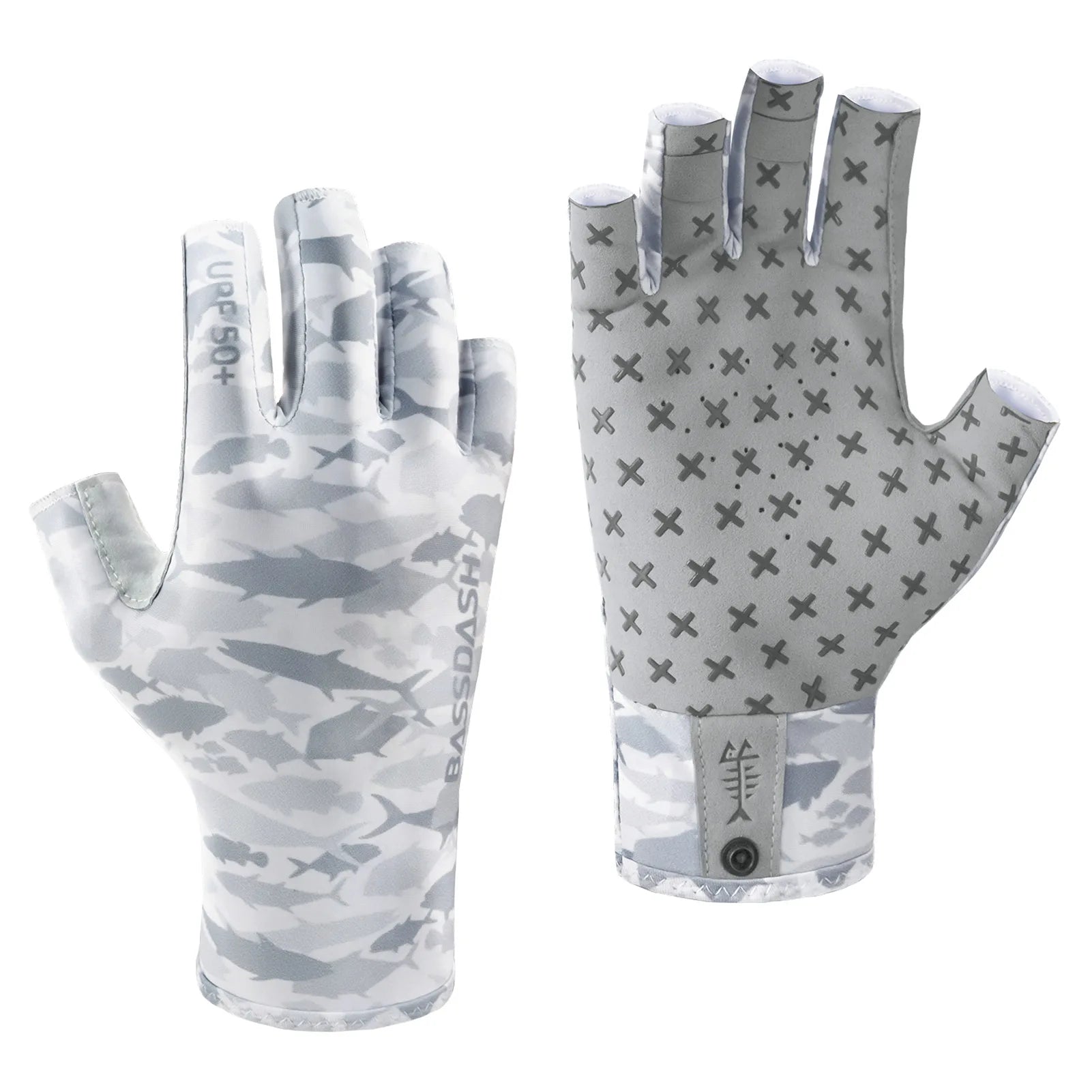 BASSDASH Breathable 3/4 Finger UPF 50+ Sun Gloves ShopHub