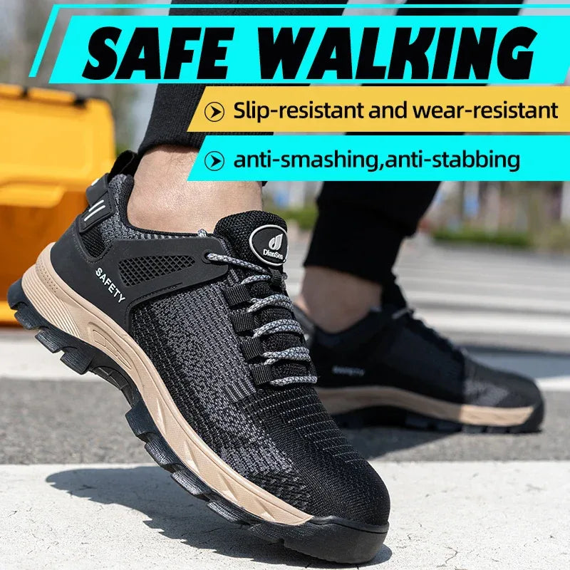 Unisex Indestructible Non-Slip Work Shoes With Steel Toes - ShopHub