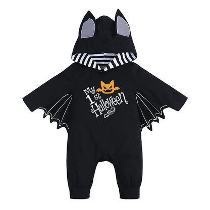 Kids Tales Batty Boo Cotton-Blend Halloween Baby Romper