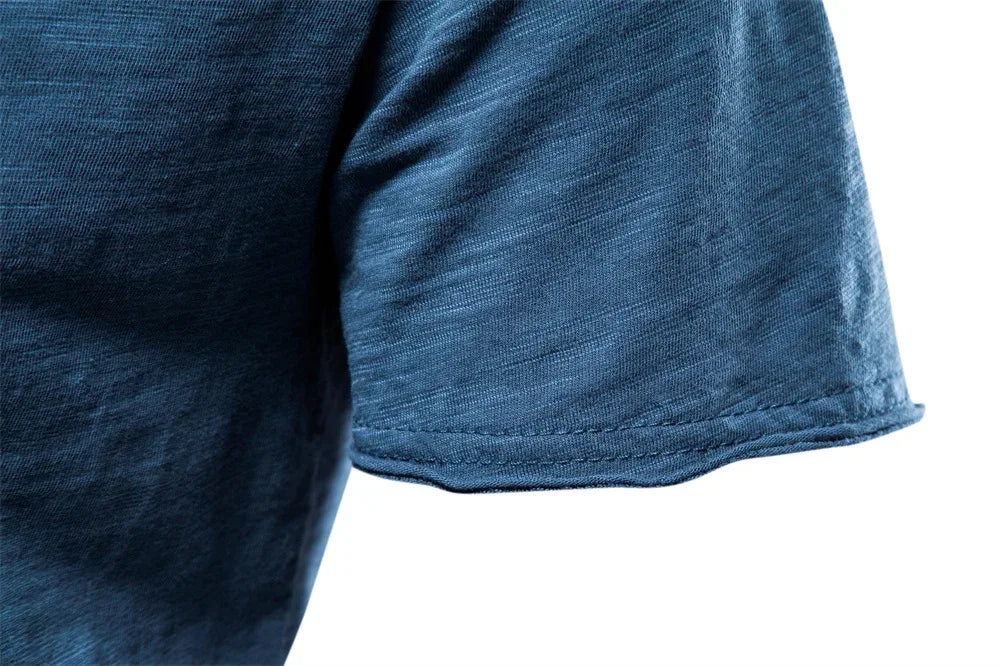 AIOPESON 100% Cotton Men's V-Neck T-Shirts - ShopHub