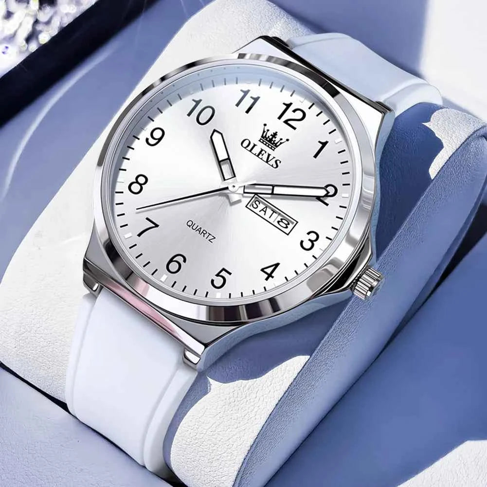 OLEVS 5647 Unisex Watch - Waterproof Casual Quartz Day Date Timepiece for Men and Women