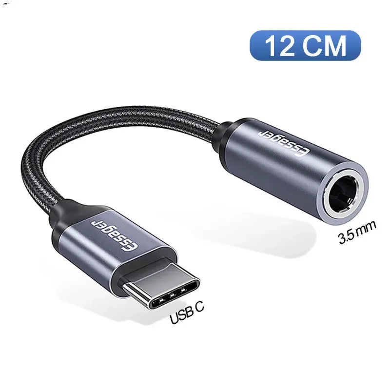 Essager Type-C to 3.5mm Jack Headphone Adapter - ShopHub