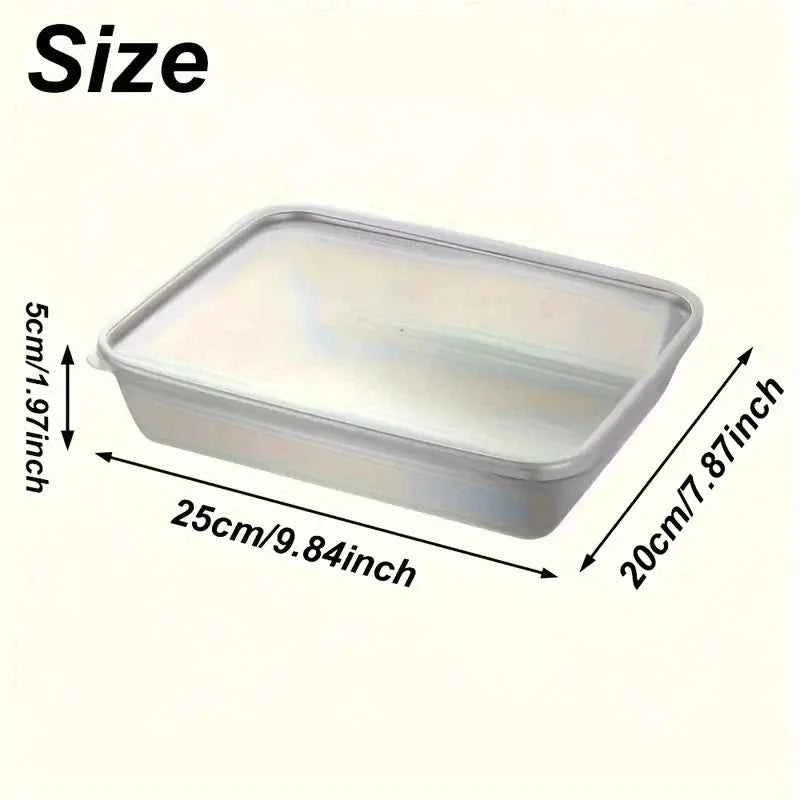 3PCS Stainless Steel Food Containers, Kitchen Accessories with Lids, Leak-Proof, Stackable, Fits Knives, For Kitchen & Camping