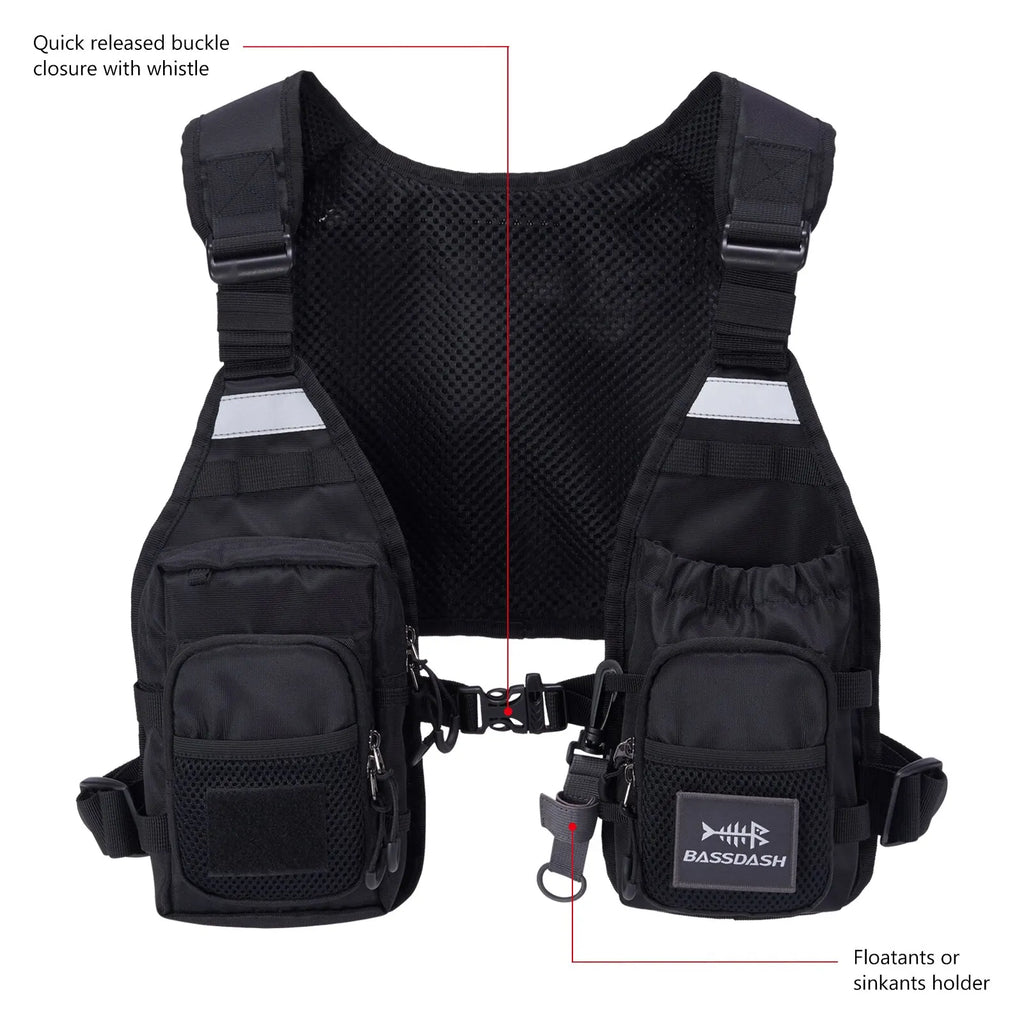BASSDASH Ultra Lightweight Fly Fishing Vest ShopHub