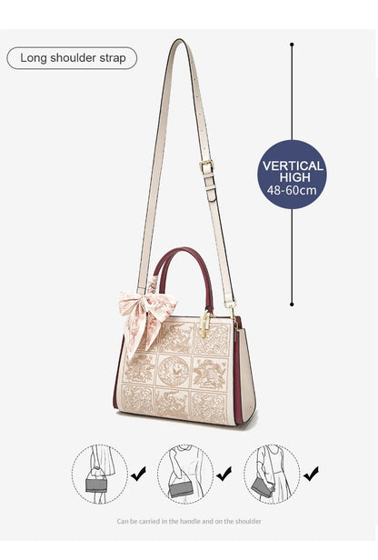 FOXER Split Leather Large Tote Handbag