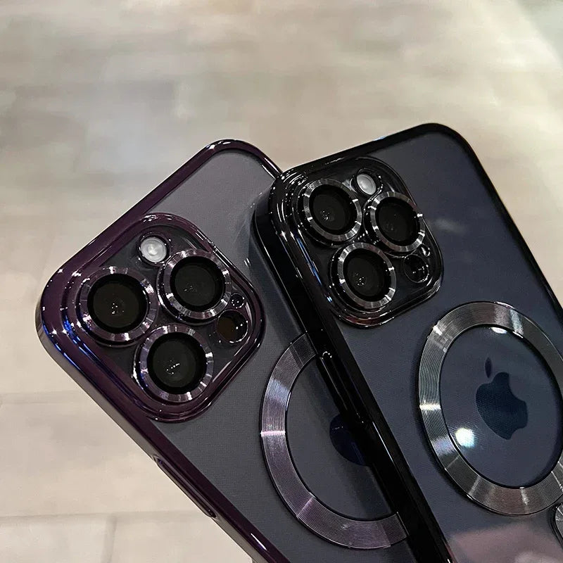 QIXTWO Luxury Magnetic Plating Clear Case - ShopHub