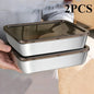 1-6Pcs Stainless Steel Food Containers with Black Lids