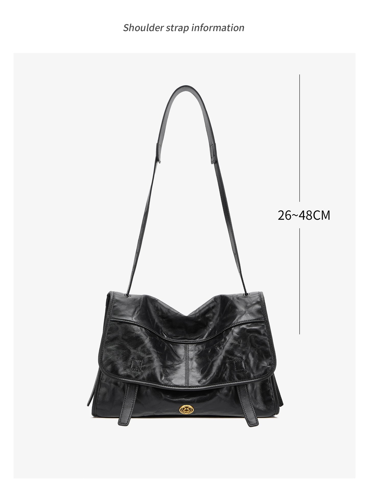 FOXER Wrinkled Genuine Leather Women's Crossbody Bag