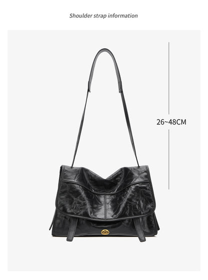 FOXER Wrinkled Genuine Leather Women's Crossbody Bag