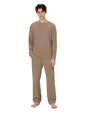 Men's long sleeve pajama set by ShopHub NZ featuring soft fabric, comfortable fit, perfect for lounging and sleep.