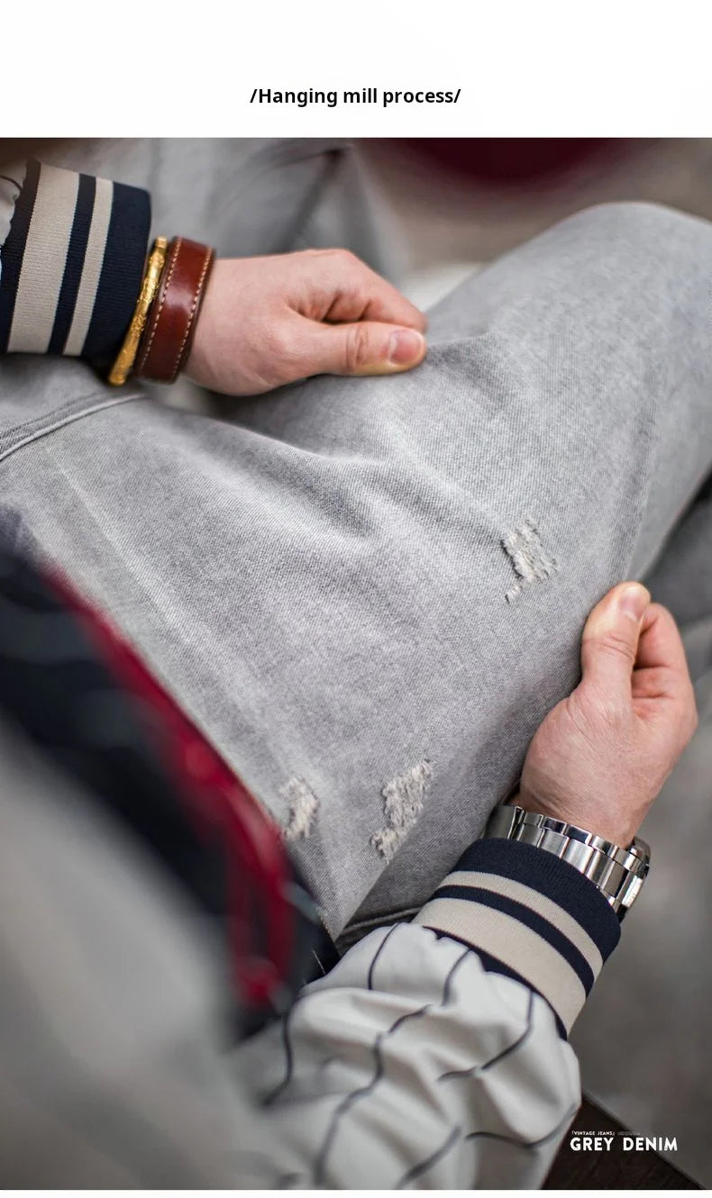 Maden Vintage Heavyweight Washed Gray Jeans
