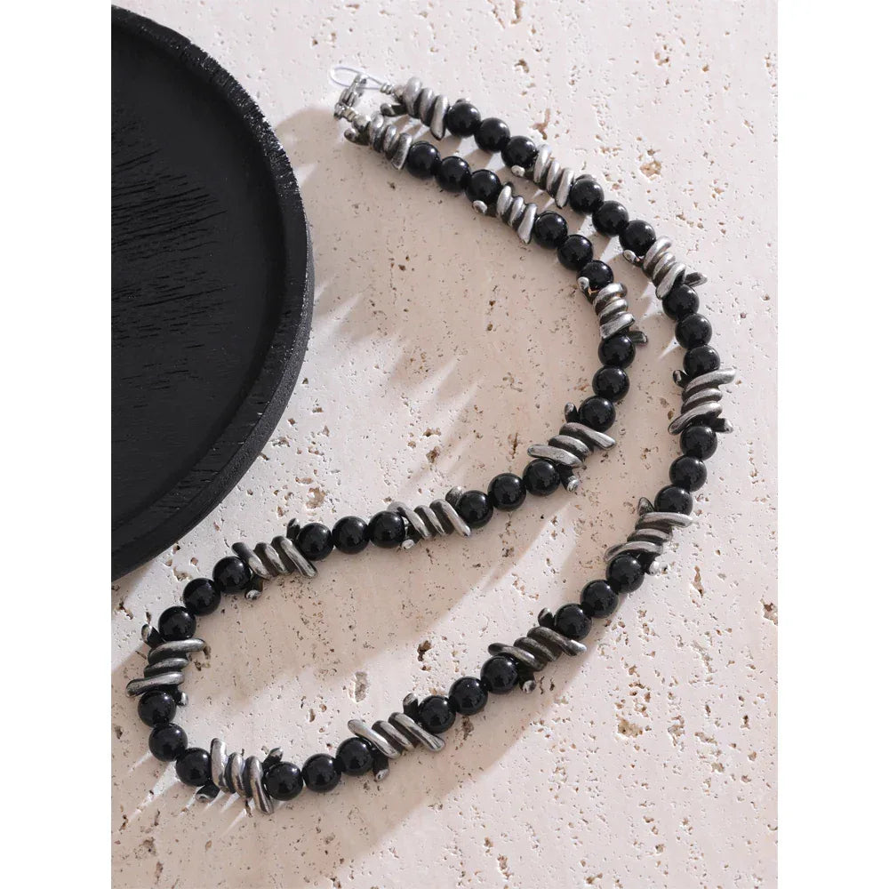 50cm Vintage Stainless Steel Chain Necklace - ShopHub
