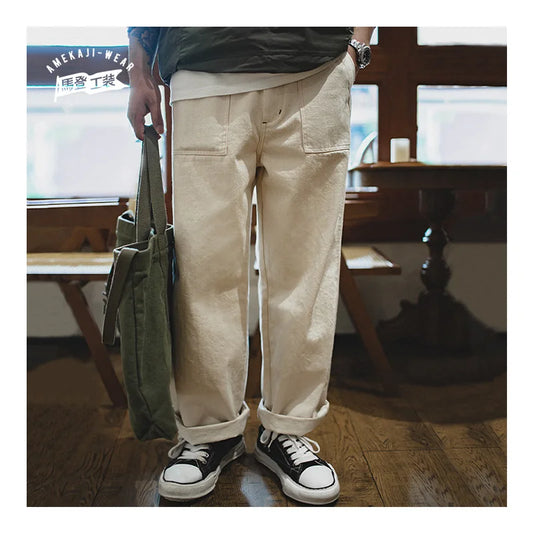 Maden Vintage White Jeans — Authentic Casual Comfort