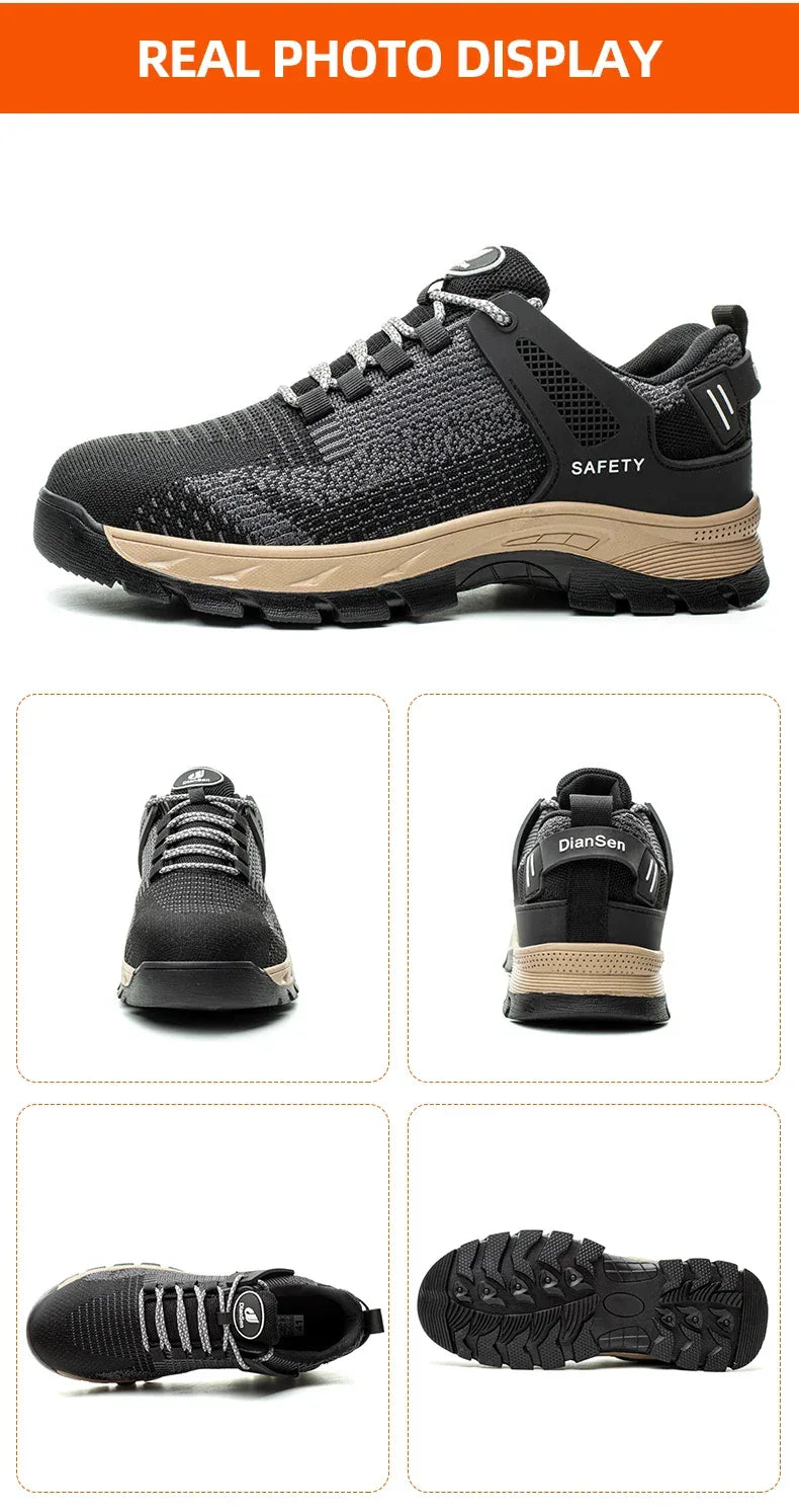 Unisex Indestructible Non-Slip Work Shoes With Steel Toes - ShopHub