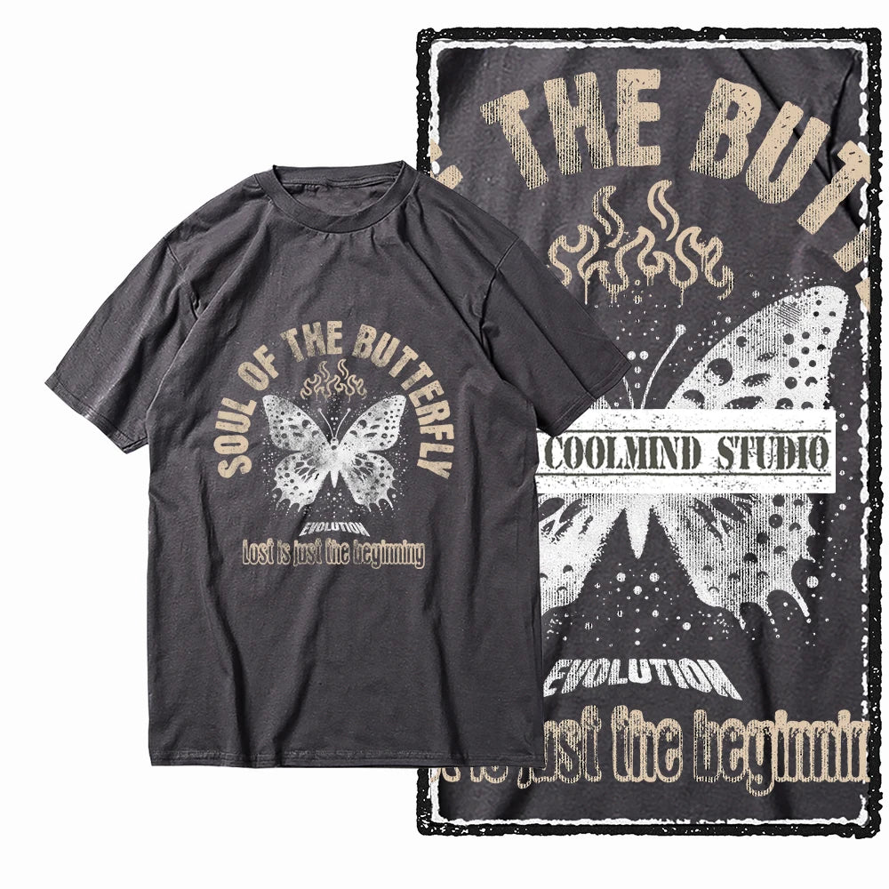 COOLMIND X0122 Free as a Butterfly Cotton Tee