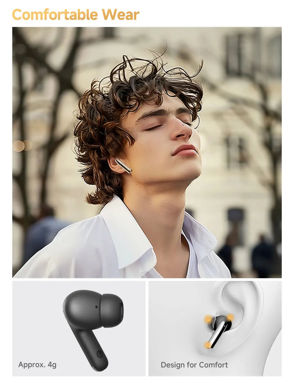 QCY MeloBuds Pro Earphones with 46dB ANC, Hi-Res LDAC, Bluetooth 5.3, 6 Mic Multipoint Connection, In-Ear Detection - ShopHub