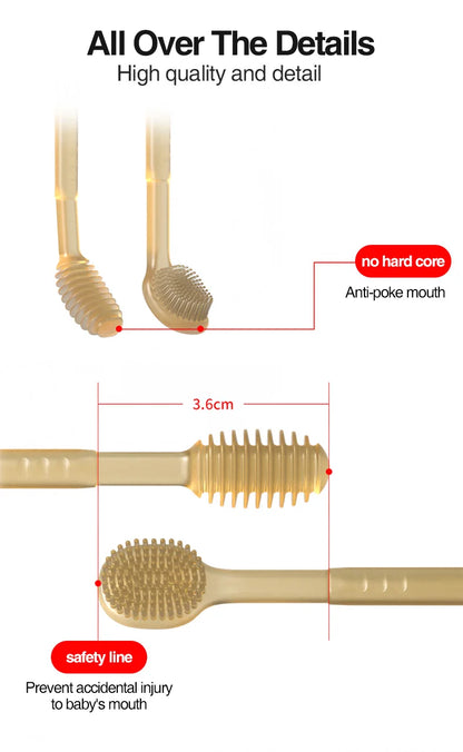 Dr.Isla 3-In-1 Baby Silicone Tongue Brush