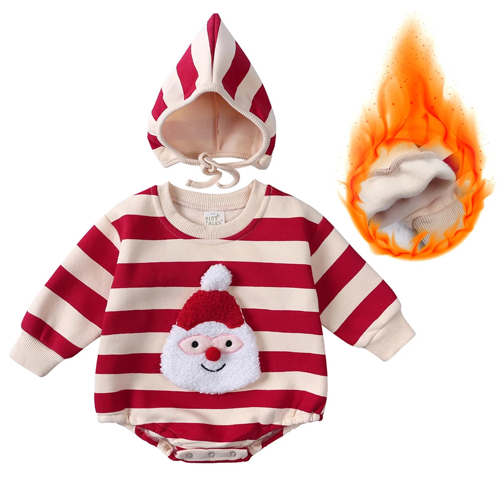 Kids Tales Little Noel Santa Embroidery Baby Romper