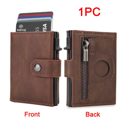 Carbon Fiber Rfid Blocking Mens Credit Card Holder Airtag Wallet