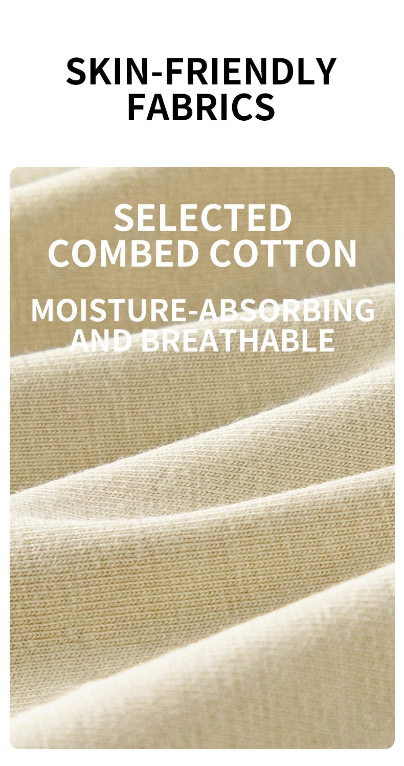 MiiOW 6Pcs Breathable Cotton Men's Underwear - Combed Cotton Antibacterial Boxer Briefs