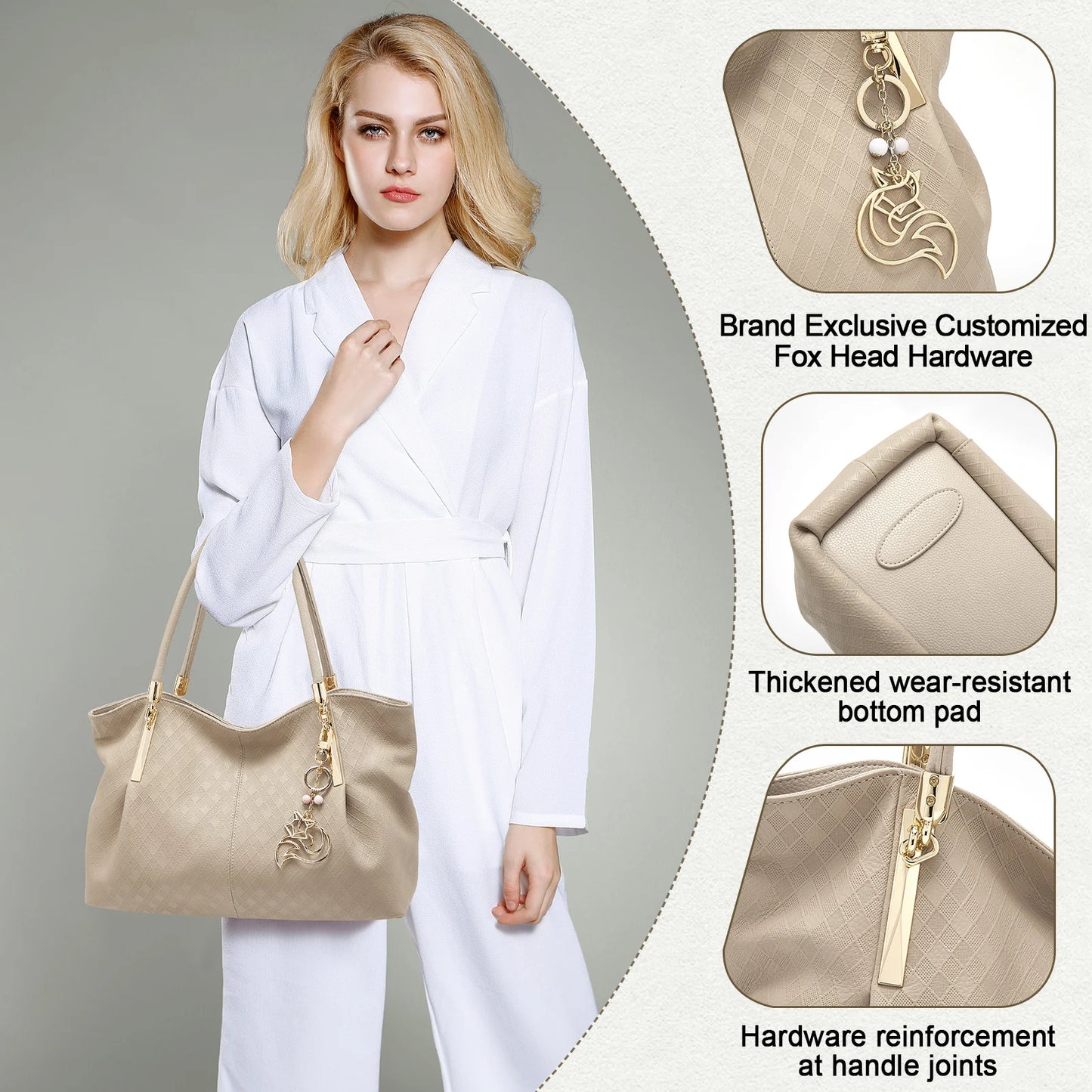 FOXER Women's Shoulder Bag — Genuine Leather Elegance for Every Day