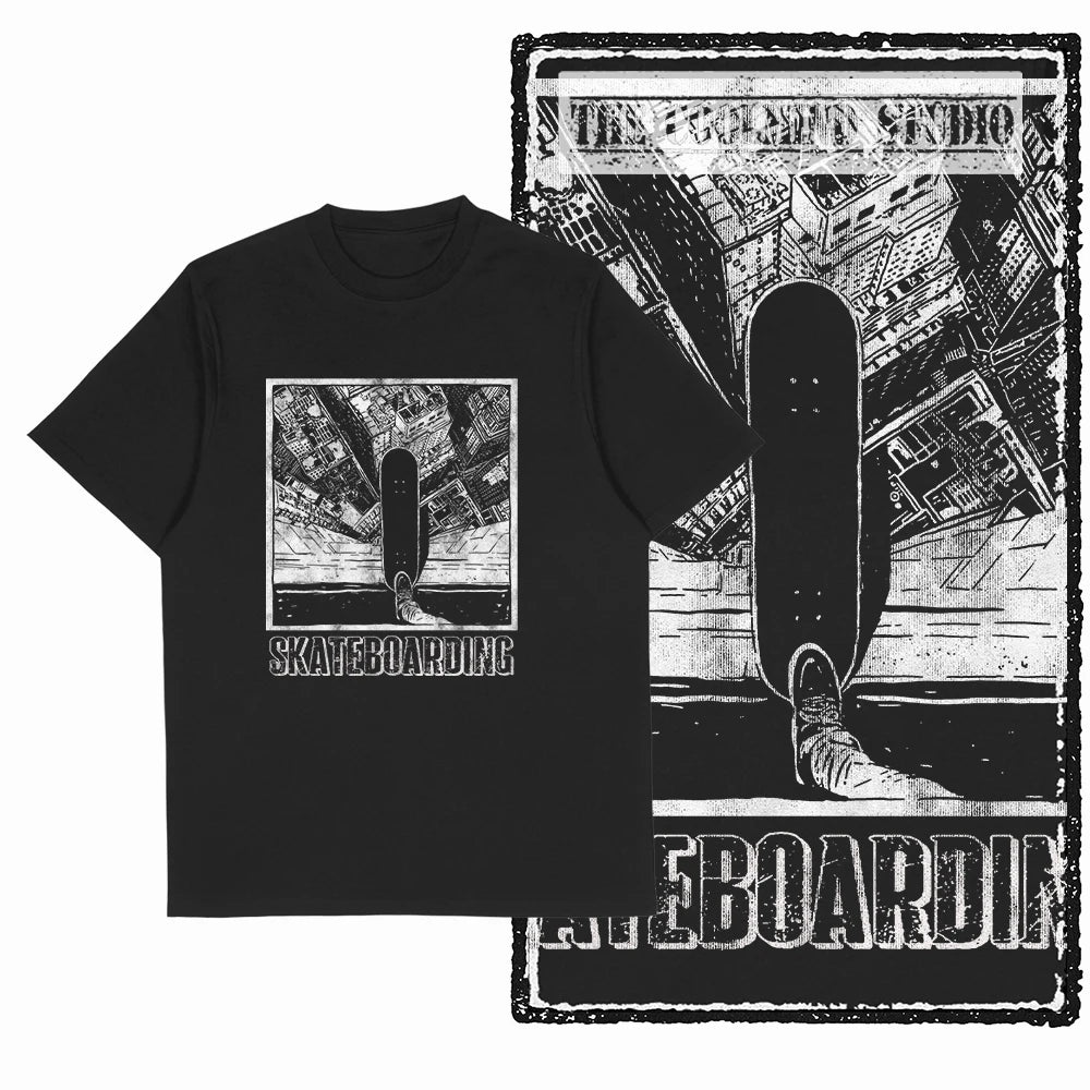 COOLMIND Unisex Skate Graphic Cotton T-Shirt | Streetwear Selection