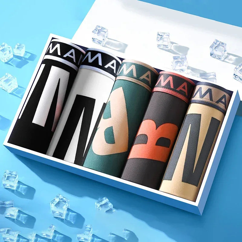 Men's 4 Pack Ice Silk Boxer Shorts - ShopHub