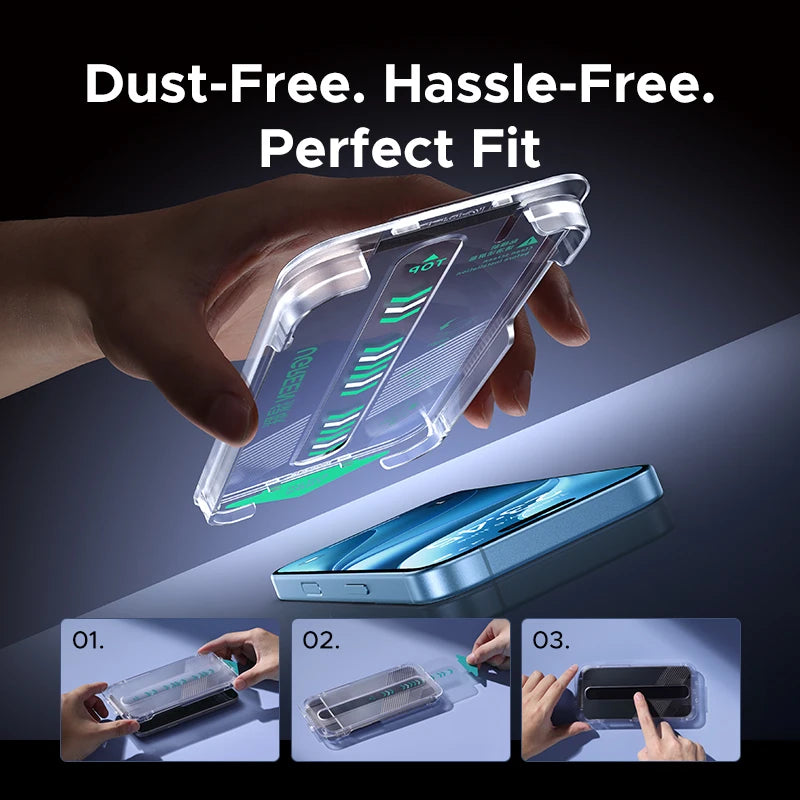 UGREEN 2PCS Dust-free Screen Protector For iPhone 18 17 Pro Max Tempered Glass For iPhone 18 Pro 17Pro Phone Film