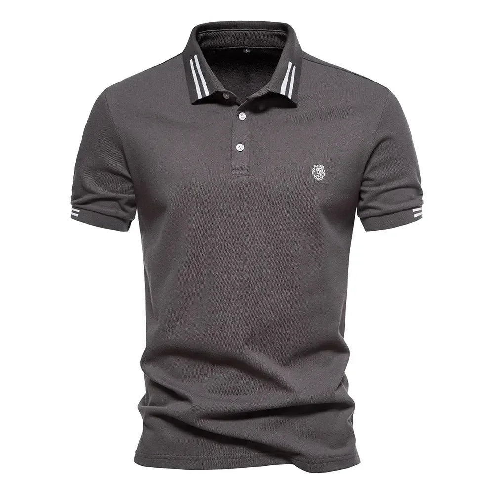 AIOPESON Men's Cotton Polos - ShopHub