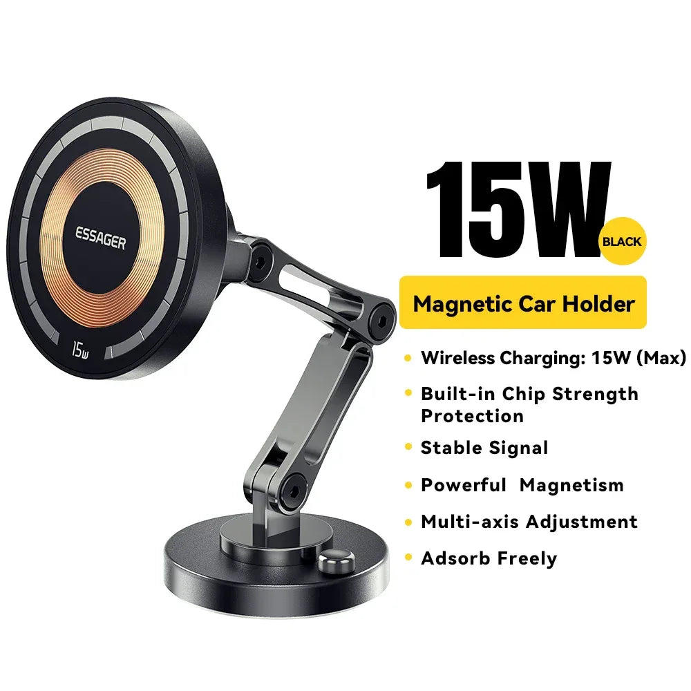Essager Magnetic Wireless Charger Car Phone Holder - ShopHub