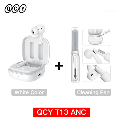 QCY T13 ANC Wireless Earphones Bluetooth 5.3 with 28dB Active Noise Cancellation and 4 Mics ENC for Low Latency TWS Experience - ShopHub