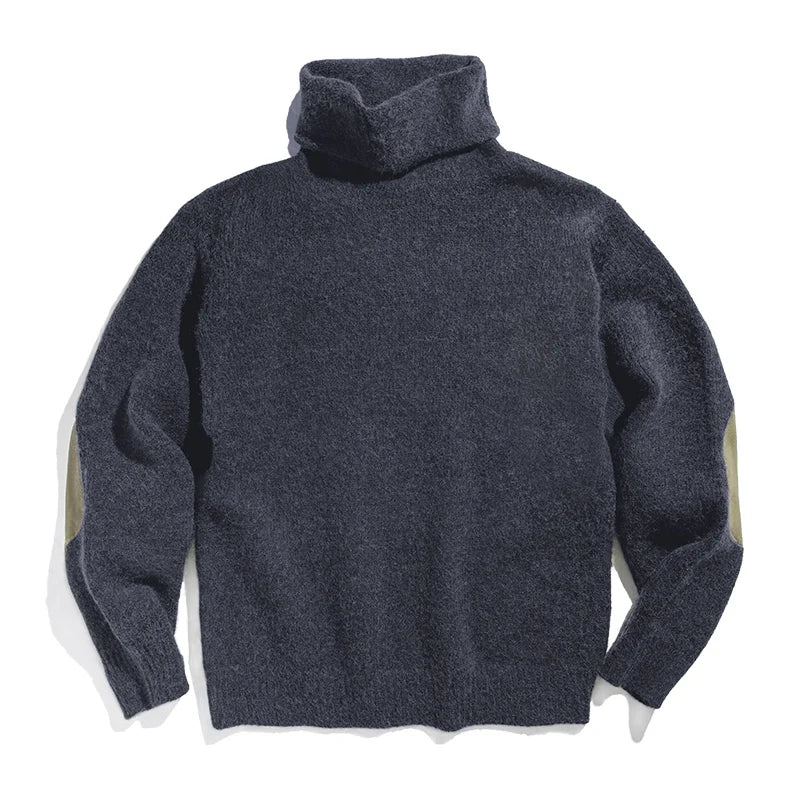 MADEN Patch-Detail Turtleneck Sweater