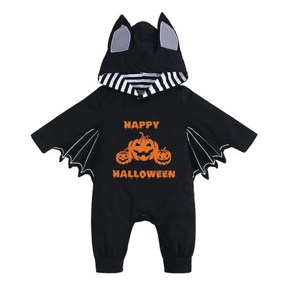 Kids Tales Batty Boo Cotton-Blend Halloween Baby Romper