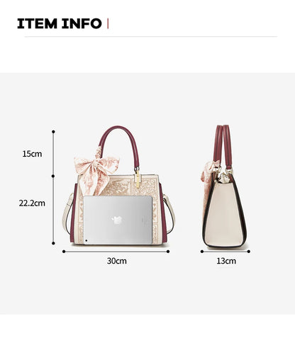 FOXER Split Leather Large Tote Handbag