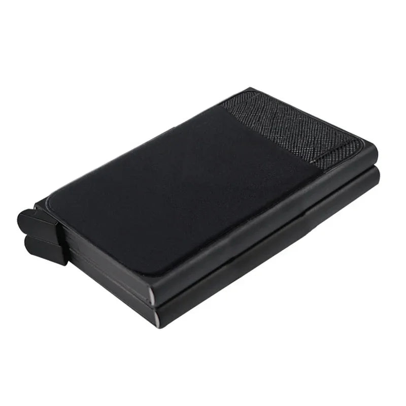 RFID Metal Wallet Double Card Case Pop Up Card Holder 12 Cards Automatic Aluminum Box Cardholder Smart Minimalist Walet for Men