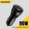 Essager 90W Dual-Port USB Type-C Car Charger with 45W PD Fast Charging