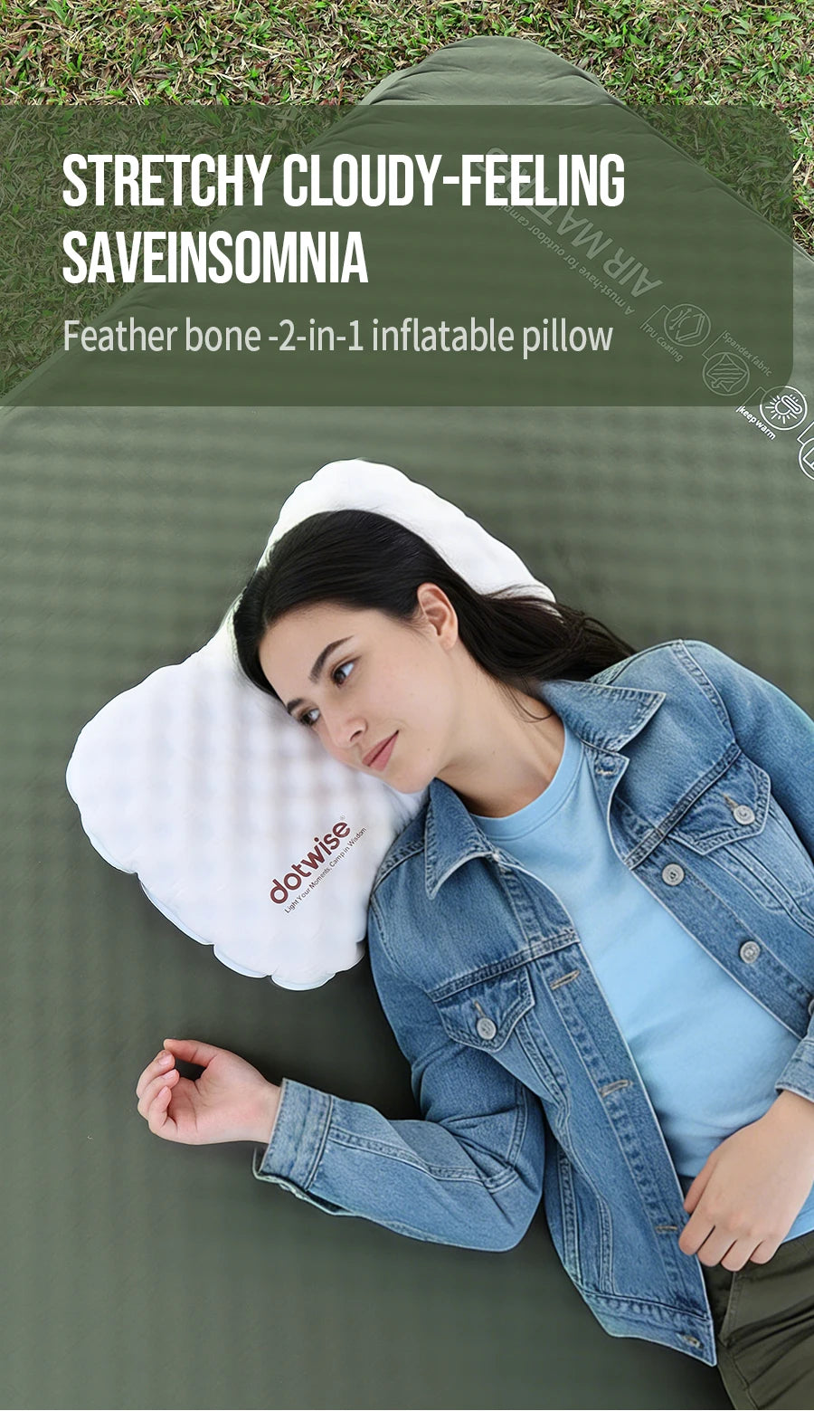 DOTWISE Camping Inflatable Pillow