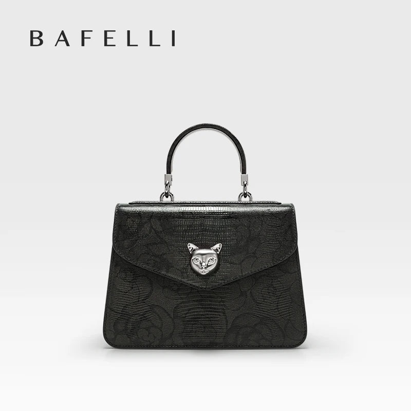 BAFELLI Floral Leather Business Doctor Bag in Pine Forest