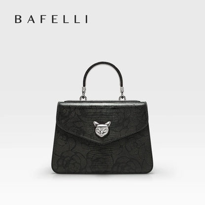 BAFELLI Floral Leather Business Doctor Bag in Pine Forest